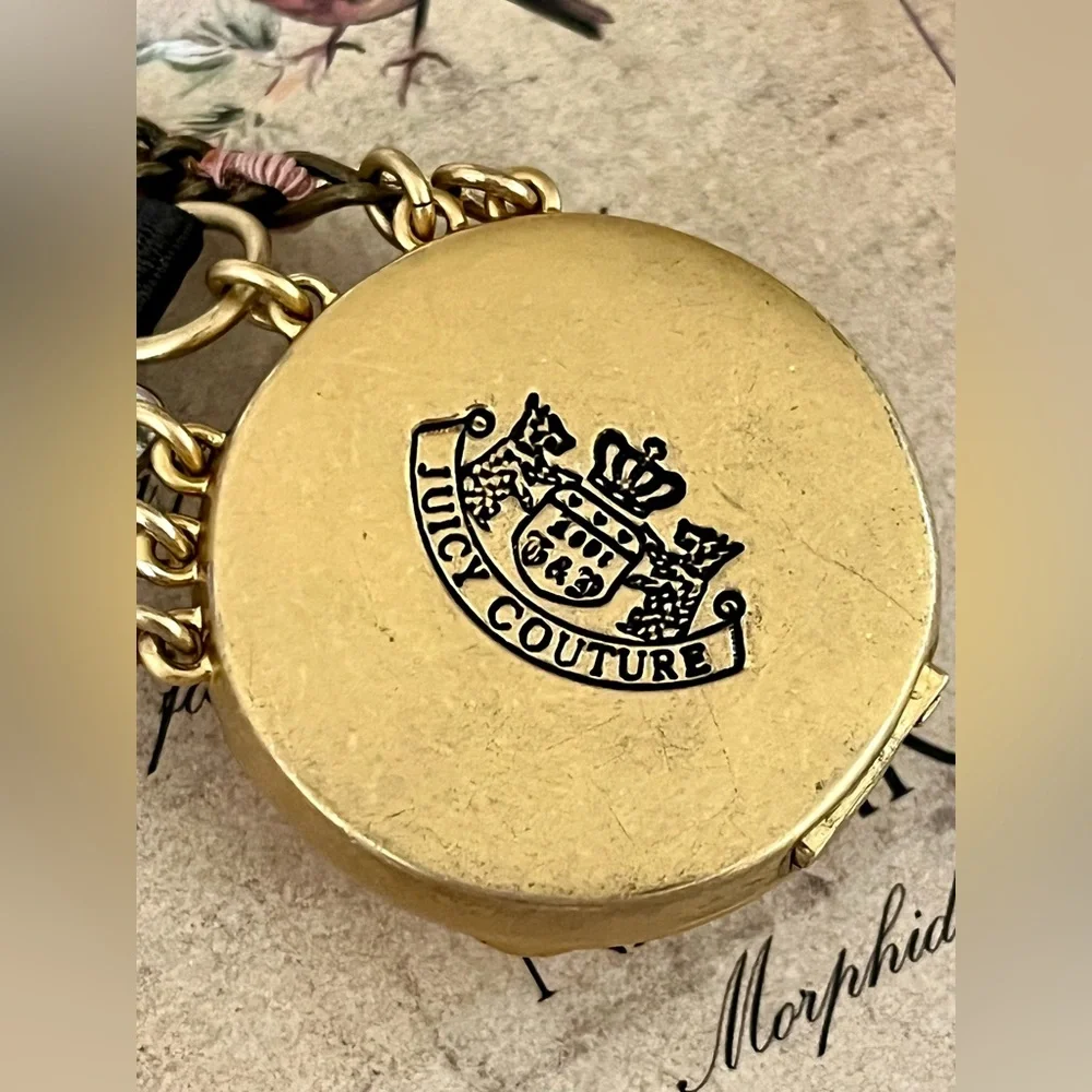 Juicy Couture Vintage Y2K Chunky Rhinestone Floral Mixed Media Bracelet 2010 - Picture 7 of 7